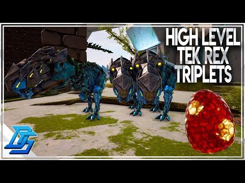 TEK REX TAMING, HIGH LEVEL TEK REX TRIPLETS EXTINCTION DLC  - Ark Extinction DLC Part 19