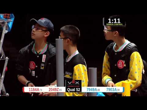 2015 VRC-MS Spir Q52 -  (1184A 7949A) 47-Spirit Div-VRC Middle School-VEX Worlds 2015