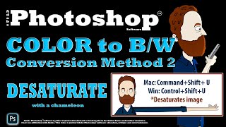 Black and White Conversion in Photoshop (with Desaturate) Method 2