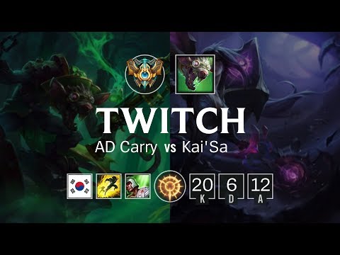Twitch ADC vs Kai'Sa - KR Master Patch 8.24