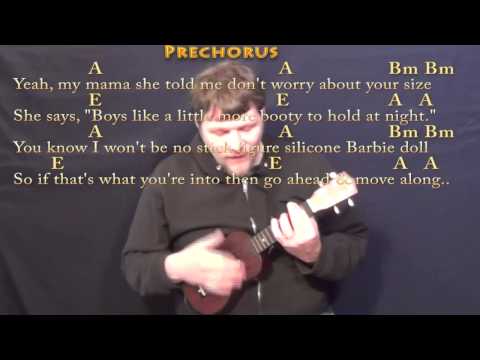 All About That Bass - Ukulele Cover Lesson with Chords/Lyrics