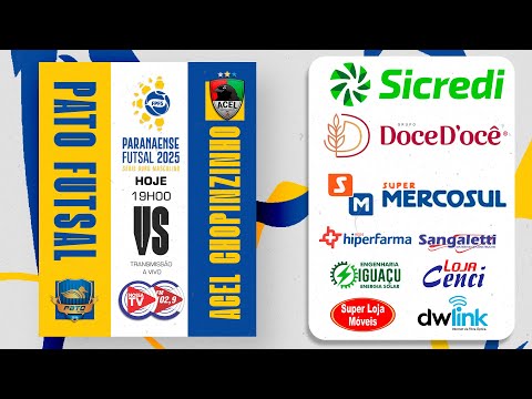 🔴 Pato Futsal x ACEL – AO VIVO | Jogo de Volta – Quartas de Final | Série Ouro 2025