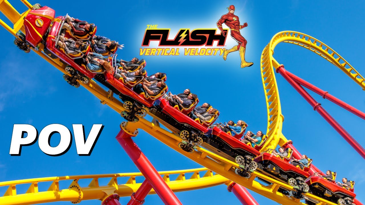 The Flash: Vertical Velocity - Official POV - Six Flags Great Adventure's New Roller Coaster!