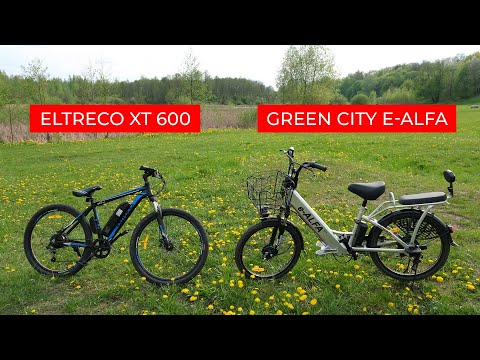 Велогибрид Eltreco XT 600 (черный/зеленый)