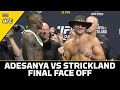 Israel Adesanya, Sean Strickland Have Final Staredown Before UFC 293 - MMA Fighting