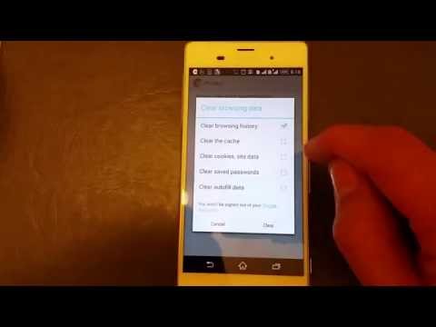 XPERIA Z3: How to Clear/Delete Internet Web Browsing History: GC & FireFox