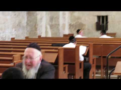 Hurva Synagogue - Jews studying Torah in Jerusalem (Yeshiva school)