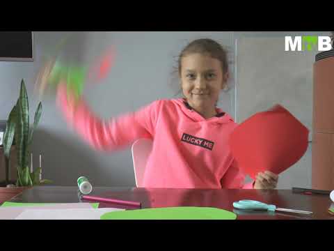 Bociek i żabka z papieru