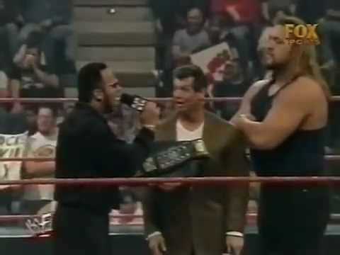 The Rock meets Big Show for the first time and Mankind interrupts