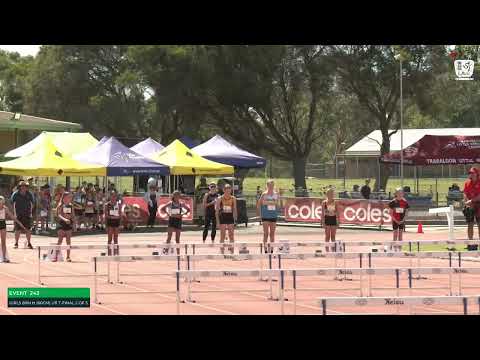 Girls U11 80m Hurdles Timed Final 2: 2023-24 State Track and Field Championships