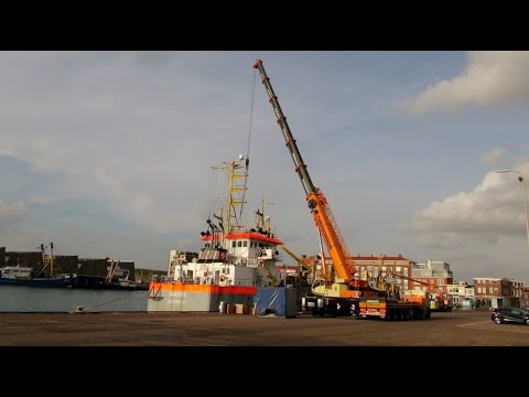 werkzaamheden op de amazone haven scheveningen 10-10-2014