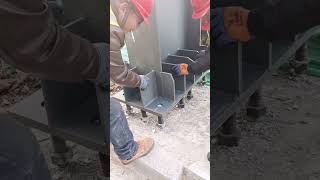 Steel structure installation#factory construction#fixed pile installat