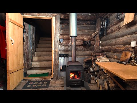 Journey to the Winter Wonderland: 4 Days in my Secluded Underground House in the Woods