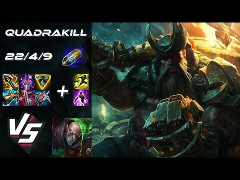 TOP Gangplank vs Singed [QUADRAKILL] - EU Challenger Patch 25.24