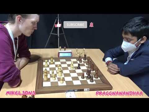 #chess | Mikelsons - Praggnanandhaa | 0-1 | #praggnanandhaa #youtubevideos @chessclipsin5043