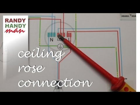 Ceiling rose light wiring explained video.How to connect light in a ceiling rose.