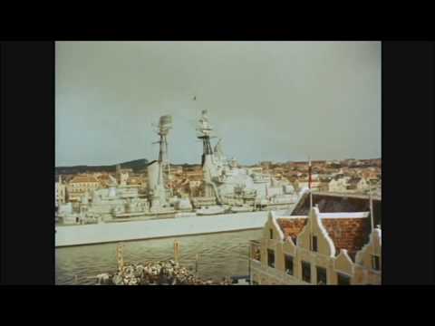 Cruiser HNLMS de Ruyter in the Dutch Caribbean (1955)