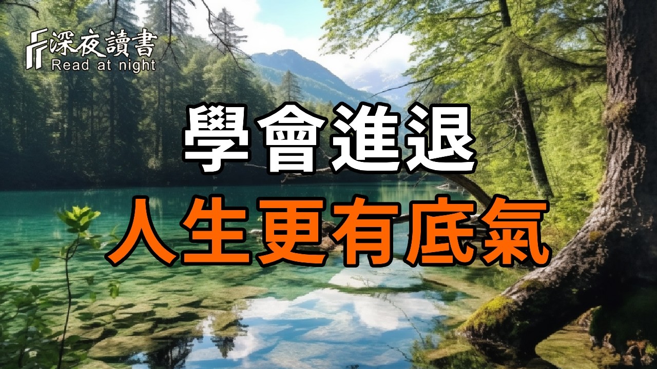 學會進退，人生更有底氣【深夜讀書】#人生感悟 #正能量 #情感 #晚年幸福 #深夜讀書  #内耗 #焦慮 #安靜#命