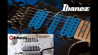 Dimarzio Evolution vs Gravity Storm and Ibanez JEM505 vs JEM77P BFP2