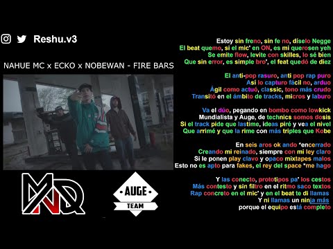 FIRE BARS - Nahue MC x Ecko x Nobewan - Rimas x Métrica x Skills