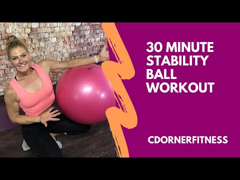 30 Minute Full Body Stability Ball Workout No Repeats!