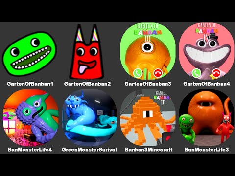 Garten of Banban 3 Minecraft,Garten of Banban 4 Mobile,Ban Monster Life Challenge 4,Garten Banban 2