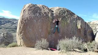 Video thumbnail of Green Wall Center, V6. Buttermilk Country
