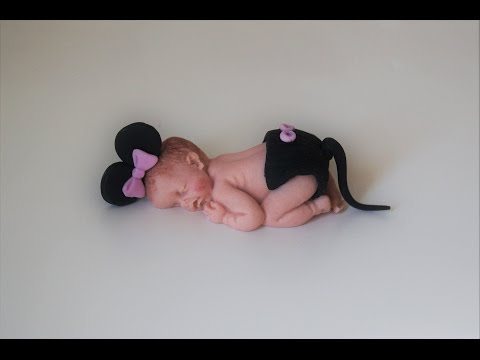 Cake decorating tutorial | how to make a baby Minnie Mouse cake topper | Sugarella Sweets Video