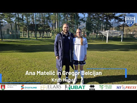 Ana Matelič in Gregor Belcijan po tekmi ŽNK Žalec Trbovlje - Krim Hubat