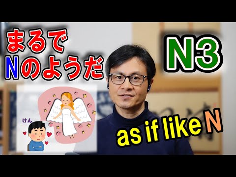 [JLPT N3] [まるで N のようだ] Intermediate Japanese Grammar [(as if it were) like N]