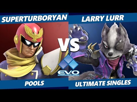 EVO 2019 SSBU - EM | SuperTurboRyan (Captain Falcon) Vs. T1 | Larry Lurr (Wolf) Smash Ultimate Pools