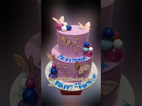 normal chocolate cake to take cake butterfly model