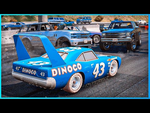 *CRAZY* Cars King Dinoco Crashes Ep.17 – GTA 5