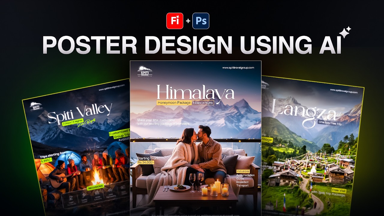 Poster Design using AI & Photoshop | AI Images & Design Tutorial