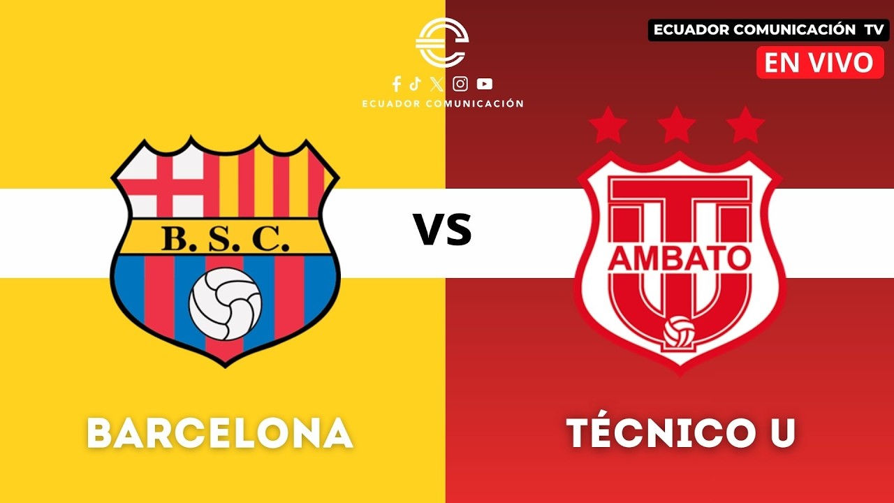 Barcelona y Técnico Universitario. ¿Dónde ver?  hora y árbitros