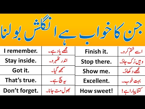 160 Common English Speaking Sentences with Urdu Translation | @AWEnglish