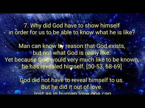 Saggezza Day 7: Why did God have to show himself in order for us to be able to know what He is like?