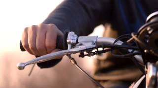 Louis 'Rocket' Re jumps the Laverda 750 American Eagle.