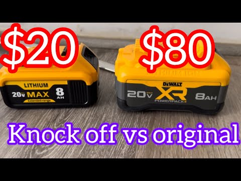 Would you buy a knock off 8ah dewalt battery for $20? #fakedewalt. #knockoffdewalt
