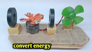 Free Energy With Two Dc Motor | Convert Energy | Magnetic Generator Homemade