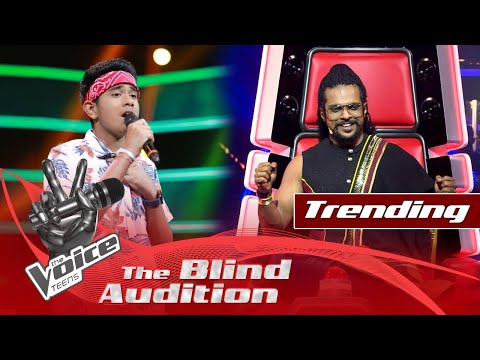 Danuk Lamasuriya | Ran Kurahan Mala (රන් කුරහන් මල) | Blind Auditions | The Voice Teens Sri Lanka