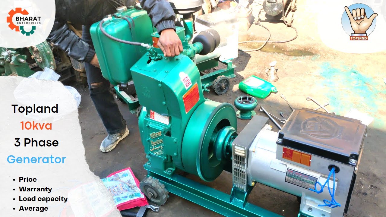 Watch video 10 Kva 3 Phase Topland Diesel Generator Set with 14 HP Engine | Pricing | Load Capacity | Now 10 Kva 3 Phase Topland Diesel Generator Set with 14 HP Engine | Pricing | Load Capacity |