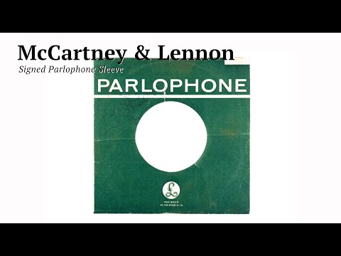 John Lennon & Paul McCartney Signed Parlophone 45 Sleeve