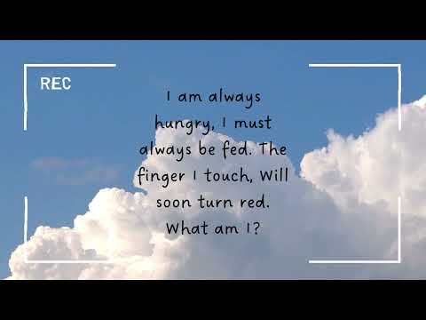Riddle:I am always hungry, I must always be fed. The finger I touch, Will soon turn red.