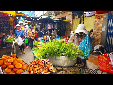 Chhbar Ampov Market - Morning Walk Around In The Market