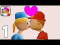 Sticky Kiss Gameplay Walkthrough Part 1 Match Couples Spread Romantic Kisses IOS Android