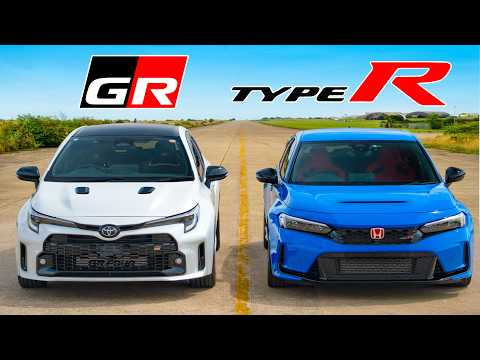 Toyota GR Corolla v Honda Civic Type R: DRAG RACE