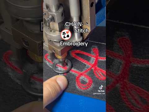 CHAIN-stitch-EMBROIDERY #embroiderystitch #fashionembroidery #chainstitch