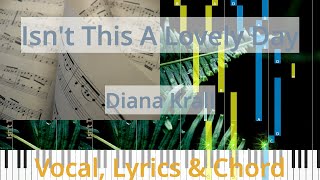 🎹Isn&#39;t This A Lovely Day, Chord &amp; Lyrics, Diana Krall, Synthesia Piano