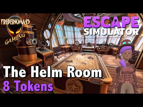 Escape Simulator : THE HELM ROOM Steampunk DLC / 8 Tokens Location
